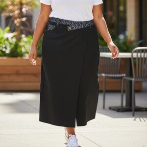 750 WOMENS 4X NAVY BLUE DENIM SKIRT BY FORTUNE COLLECTIVE